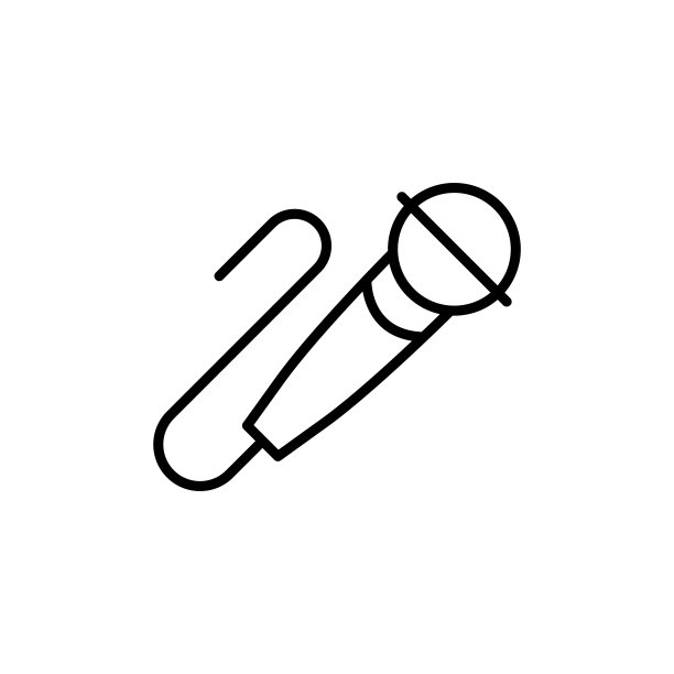 简单的卡拉ok线图标。图片下载