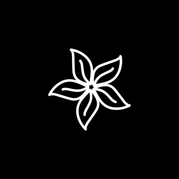 花线图标上的黑色背景。黑色平面风格矢量插图。图片下载