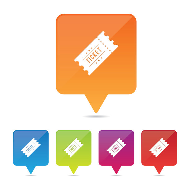 彩色票叶别针图片下载