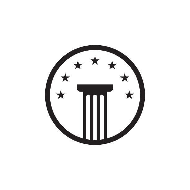 柱子律师事务所图标图形设计模板图片下载