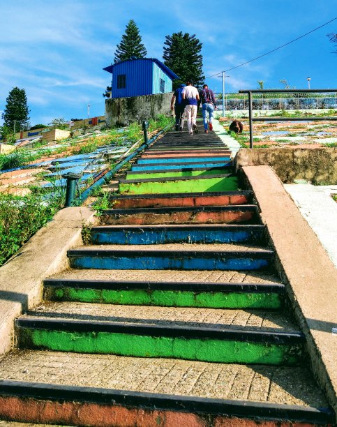 彩色楼梯图像图片下载