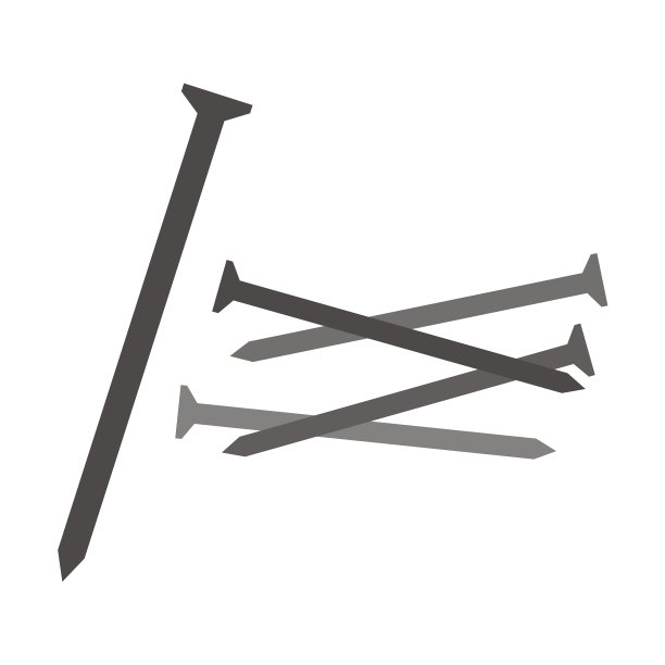 一组钉子，矢量插图图片下载