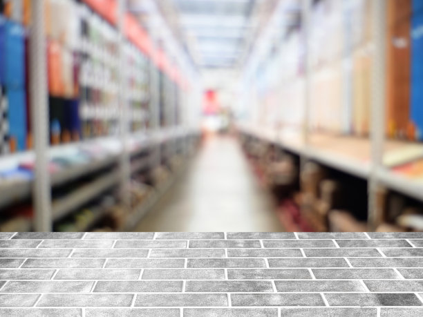 空砖顶与模糊的家庭建筑商店背景图片下载