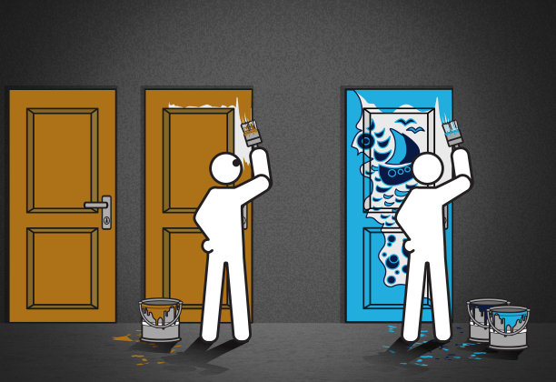 有创造力的人正在刷门图片下载