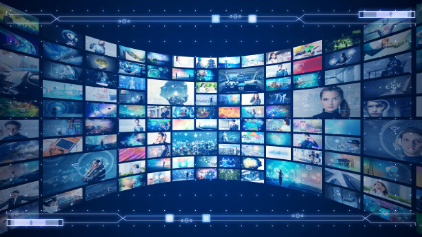 数字内容的概念。GUI(图形用户界面)。图片下载