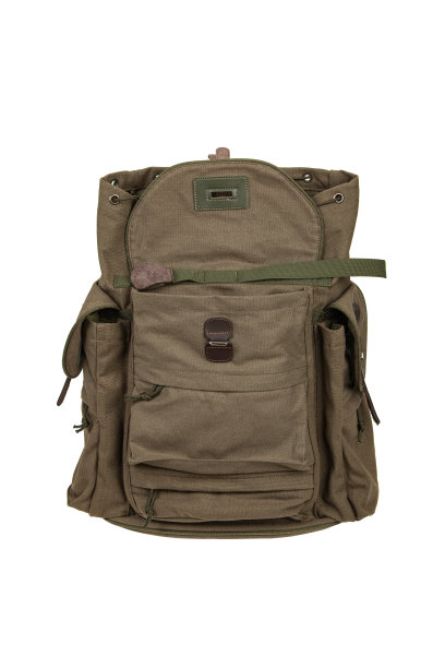 背包孤立在白色背景上。军用背包孤立在白色。旅行袋。图片下载