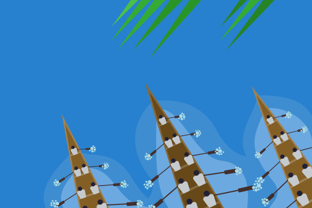 在划船比赛的团队俯视图图片下载