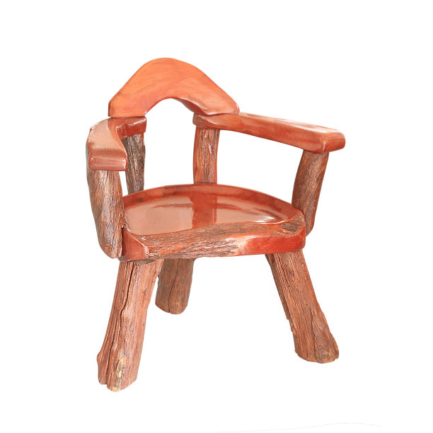 木椅孤立在白色上图片下载