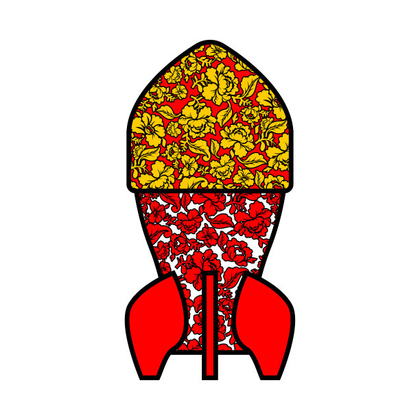 俄罗斯的炸弹。俄罗斯的核武器。矢量图图片下载