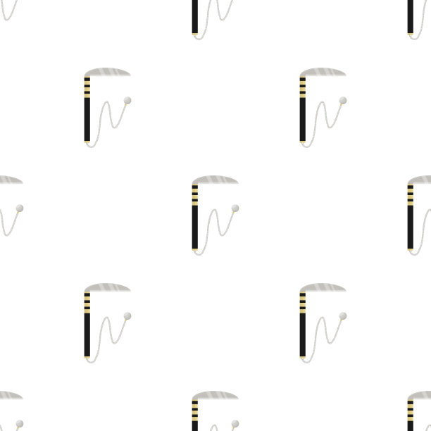 天衣无缝的图案与kusarigama。忍者的武器。武士设备。卡通风格。矢量插图设计，网页，包装纸，织物，墙纸。图片下载