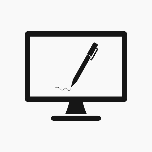 在线学习图标。平面风格向量EPS。图片下载