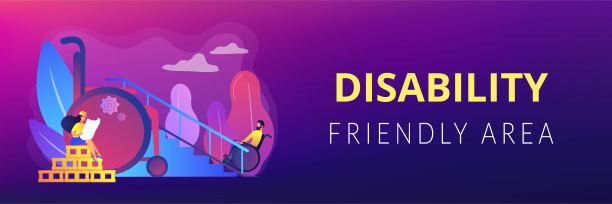 无障碍环境设计概念横幅标题图片下载