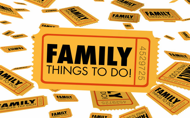 家庭事情做事件地点景点票3d插图图片下载