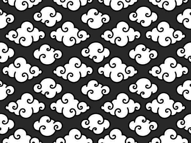 中国传统东方云无缝图案图片下载