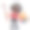 3d朋克摇滚卡通人物拿着画笔和调色板和颜料图片下载