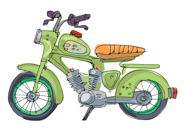 老式摩托车。图片下载