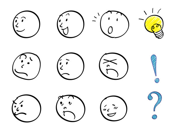 面部表情集-卡通风格图片下载