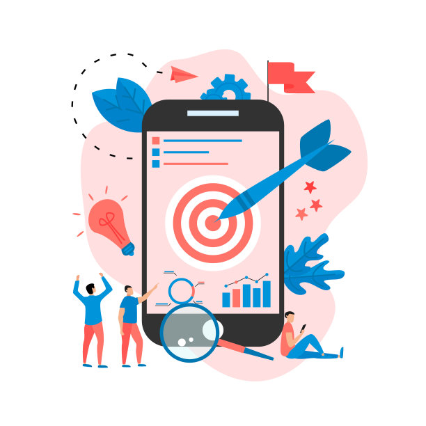 用箭在显示器上瞄准目标，射中目标，达成目标。商业概念矢量图图片下载