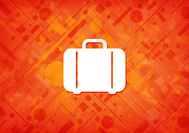 袋子图标橙色背景图片下载