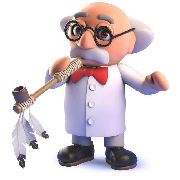 扮演抽着美国和平烟斗的疯狂科学家教授图片下载