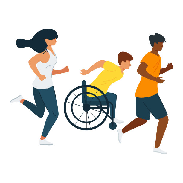 人锻炼，锻炼平面插图图片下载