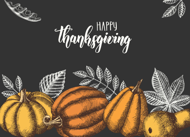 秋季无缝图案与手绘树叶和南瓜。枫、桦树、栗子、橡子、白蜡树、橡树的叶子。草图。用于壁纸、网页背景图片下载