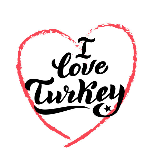 我喜欢土耳其t恤印花。现代文字印刷和纪念品设计。旅游公司旗帜。向量eps 10。图片下载