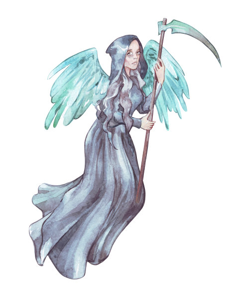 拿着镰刀的死亡天使300图片下载