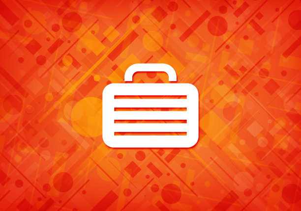 袋子图标橙色背景图片下载