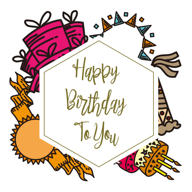 生日周年设计图形模板矢量图片下载