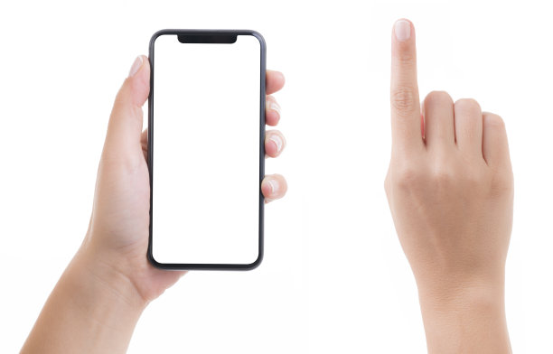 手持空白白屏智能手机图片下载