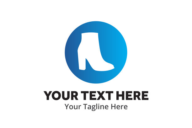 女鞋标志，简单的女鞋标志创意设计，以平底风格搭配色彩。鞋子标志创意设计，为身份和商业图片下载