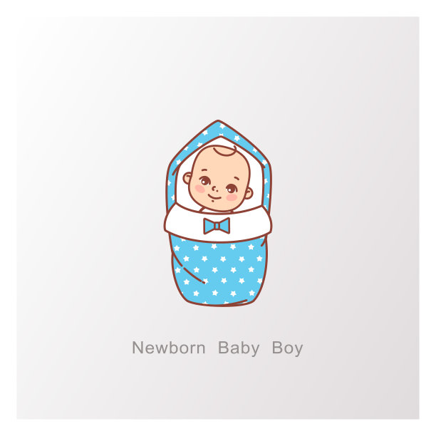 婴儿淋浴设计。这是一个男孩模板。图片下载