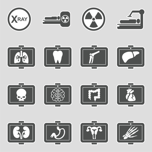 医用x射线图标。贴纸设计。矢量插图。图片下载