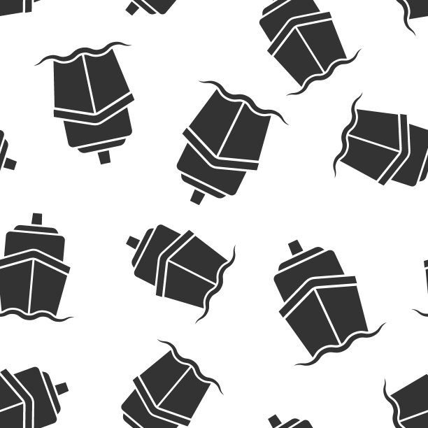 船舶巡航标志图标无缝图案背景。货船矢量插图在白色孤立的背景。船的业务概念。图片下载