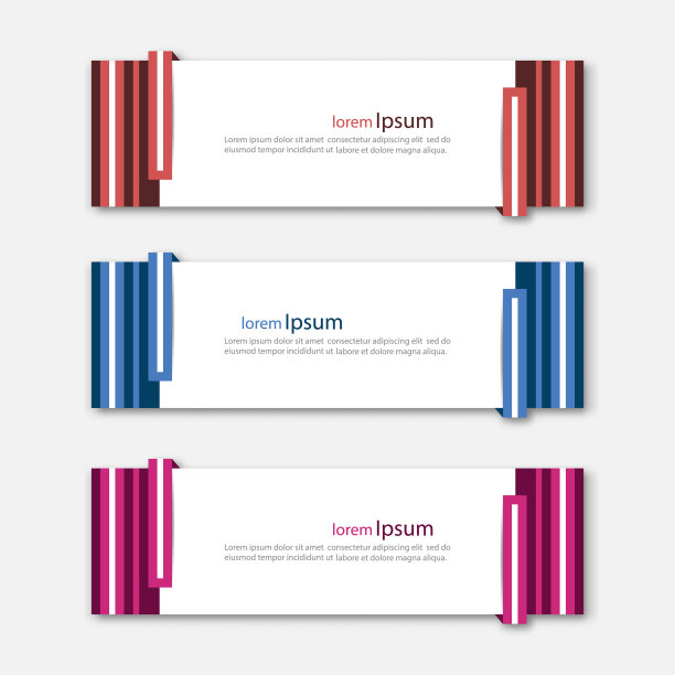 一组抽象设计横幅模板。图片下载