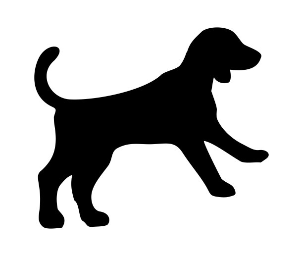 小图标。狗跳剪影。矢量插图孤立图片下载