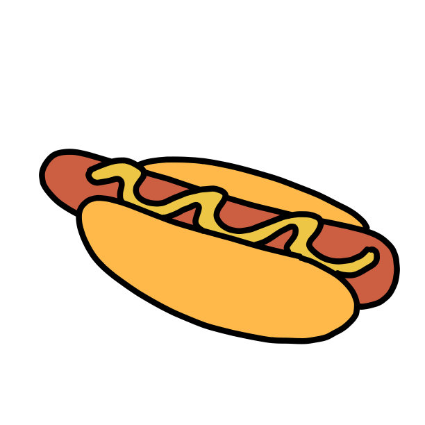 热狗简单的白色背景插图图片下载