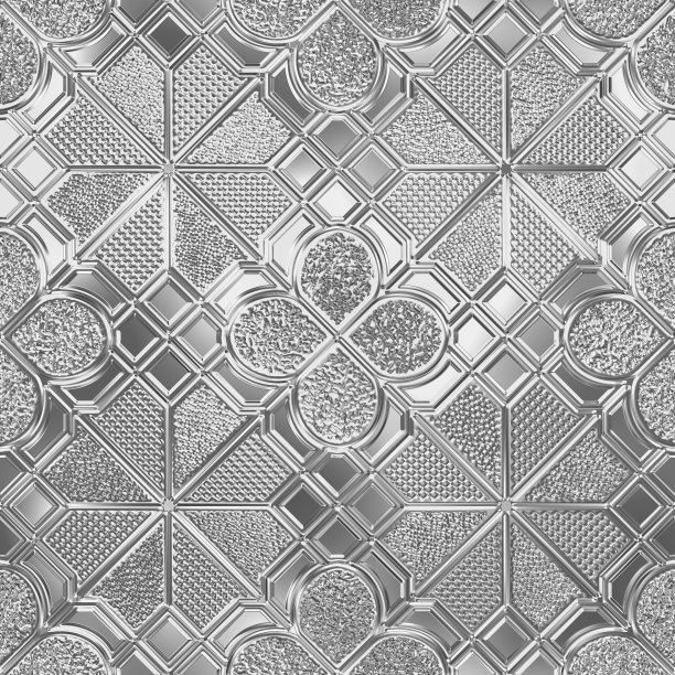 玻璃无缝纹理窗口与几何图案，3d插图图片下载