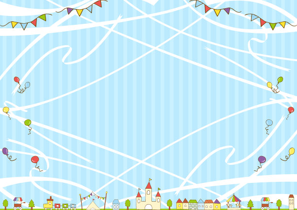 游乐园风景插图图片下载