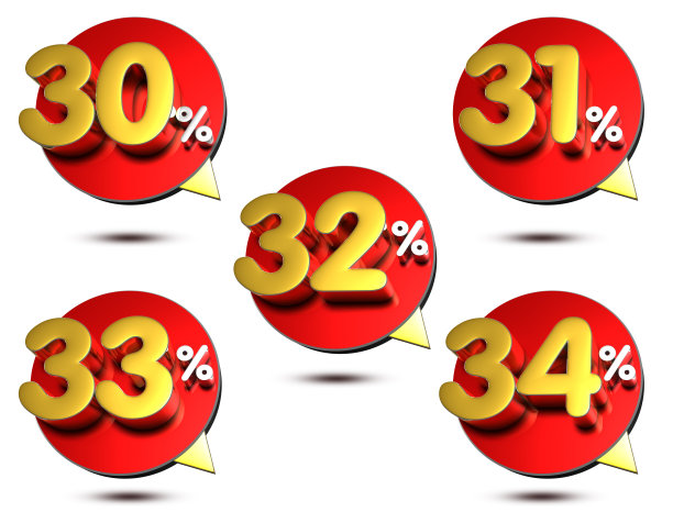 30、31、32、33 34% 3 d。(剪切路径)。图片下载