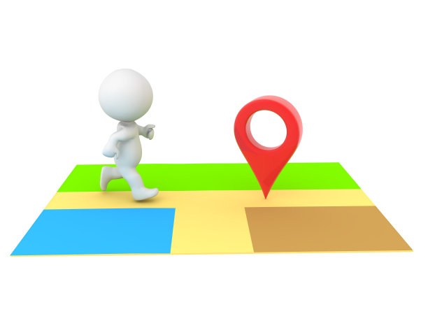 3D角色在在线地图上跑向定位销图片下载