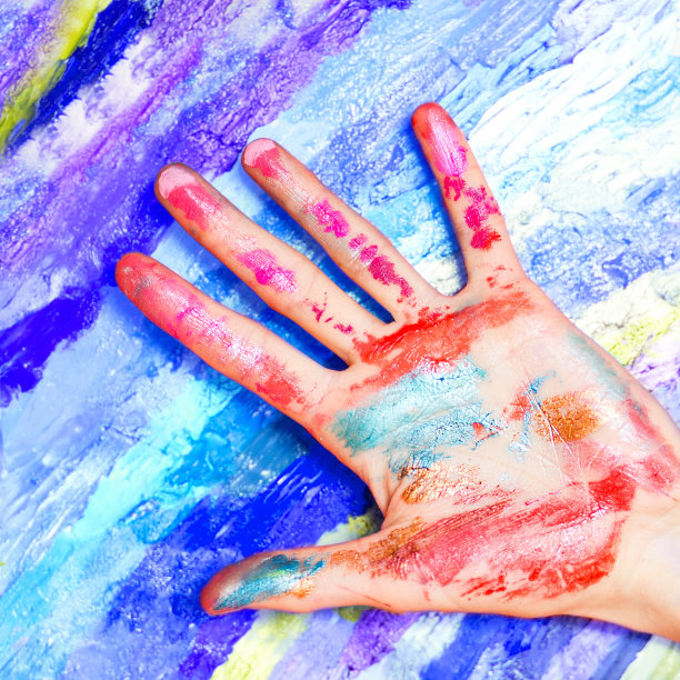 手的一个艺术家的概念图片下载