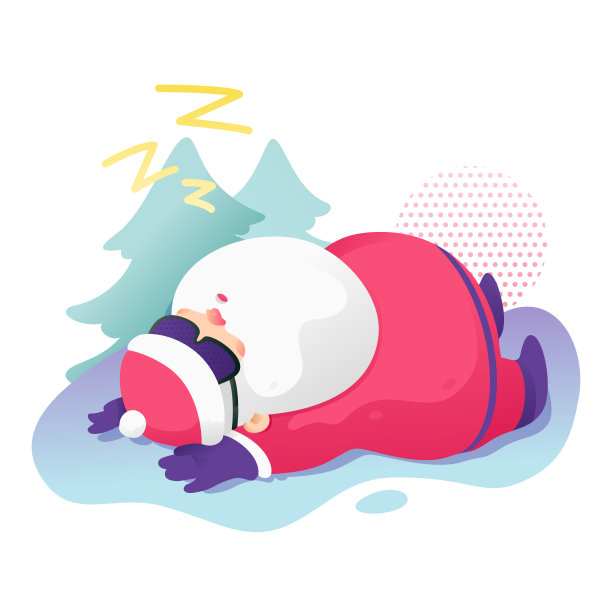 睡觉圣诞插图图片下载