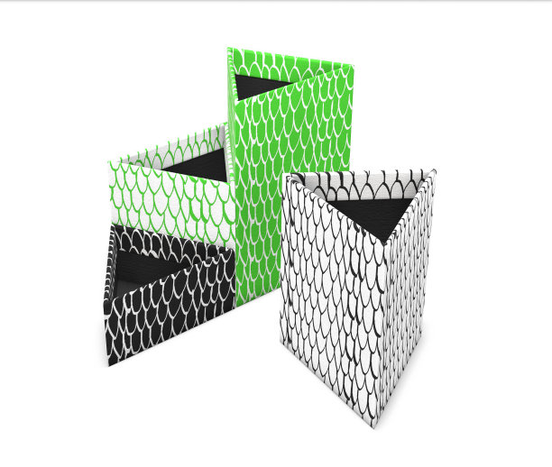 几何图案笔筒图片下载