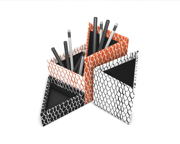 几何图案笔筒图片下载