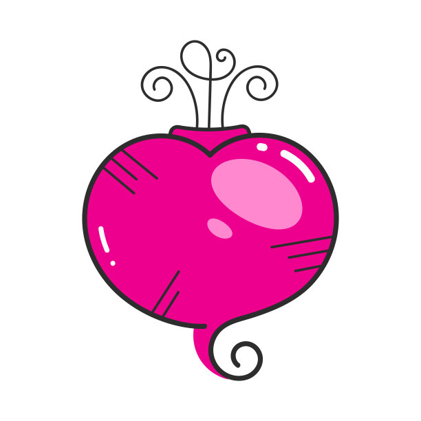 甜菜根标志矢量插图在白色的背景。图片下载