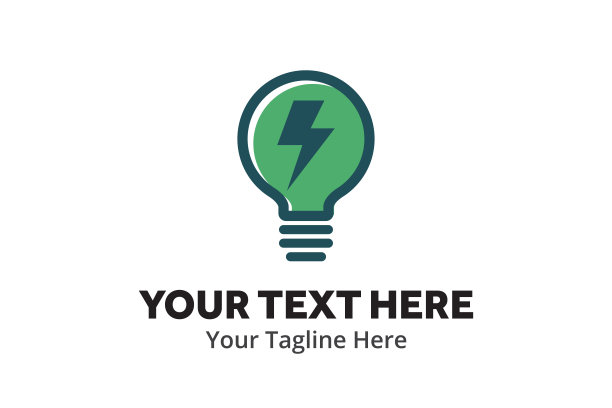 简单的电气标志创意设计在平面风格与色彩。电标志的创意设计，为身份和业务图片下载