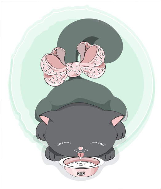 猫喝牛奶图片下载