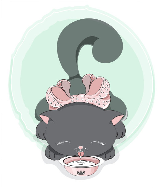 猫喝牛奶图片下载